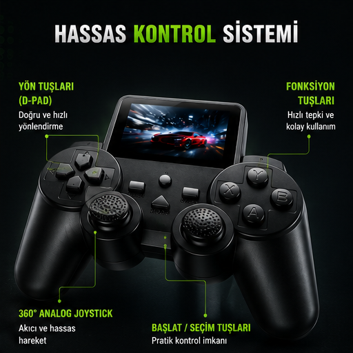 520 Klasik Oyunlu S10 Gamepad Retro Oyun Konsolu | TV Bağlantılı Taşınabilir Oyun Cihazı