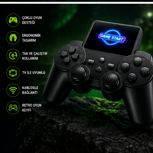 520 Klasik Oyunlu S10 Gamepad Retro Oyun Konsolu | TV Bağlantılı Taşınabilir Oyun Cihazı